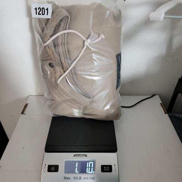 Todays News Men Designer Sweatshirt Sz L 1/4 Button & Tie Pullover Beige Classic - Picture 15 of 15